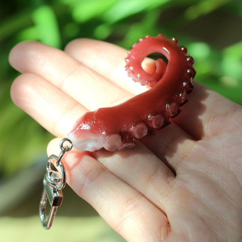Wholesale PVC Simulation Food Octopus Claw Octopus Keychain