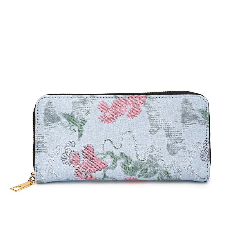 Wholesale Long Large Capacity Hand-held Embossed Wallet