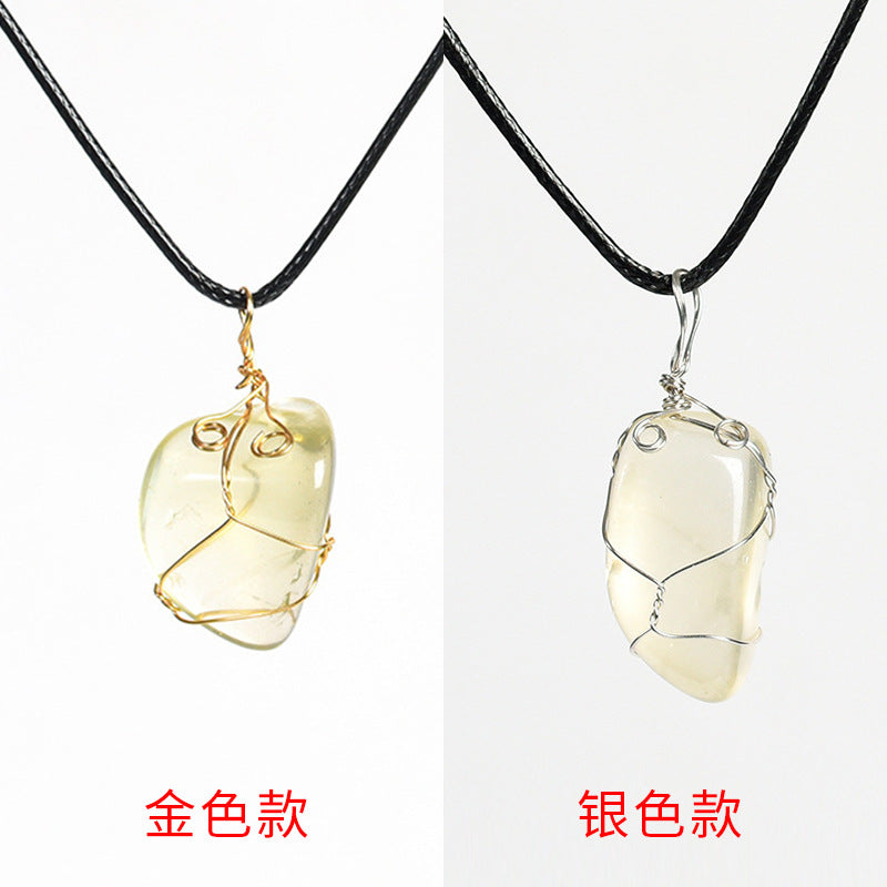 Wholesale Natural Crystal Irregular Stone Necklace