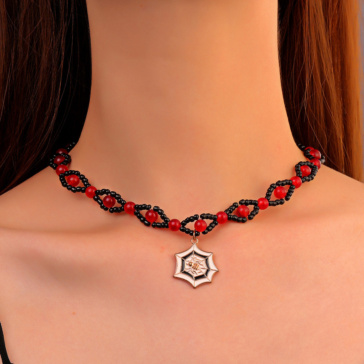 Wholesale Gothic Dark Necklace Distinctive Long  Clavicle Chain  Woolen Chain