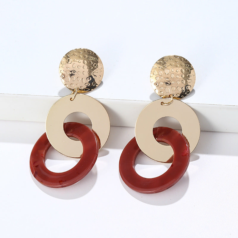 Pendientes de chapa redonda al por mayor