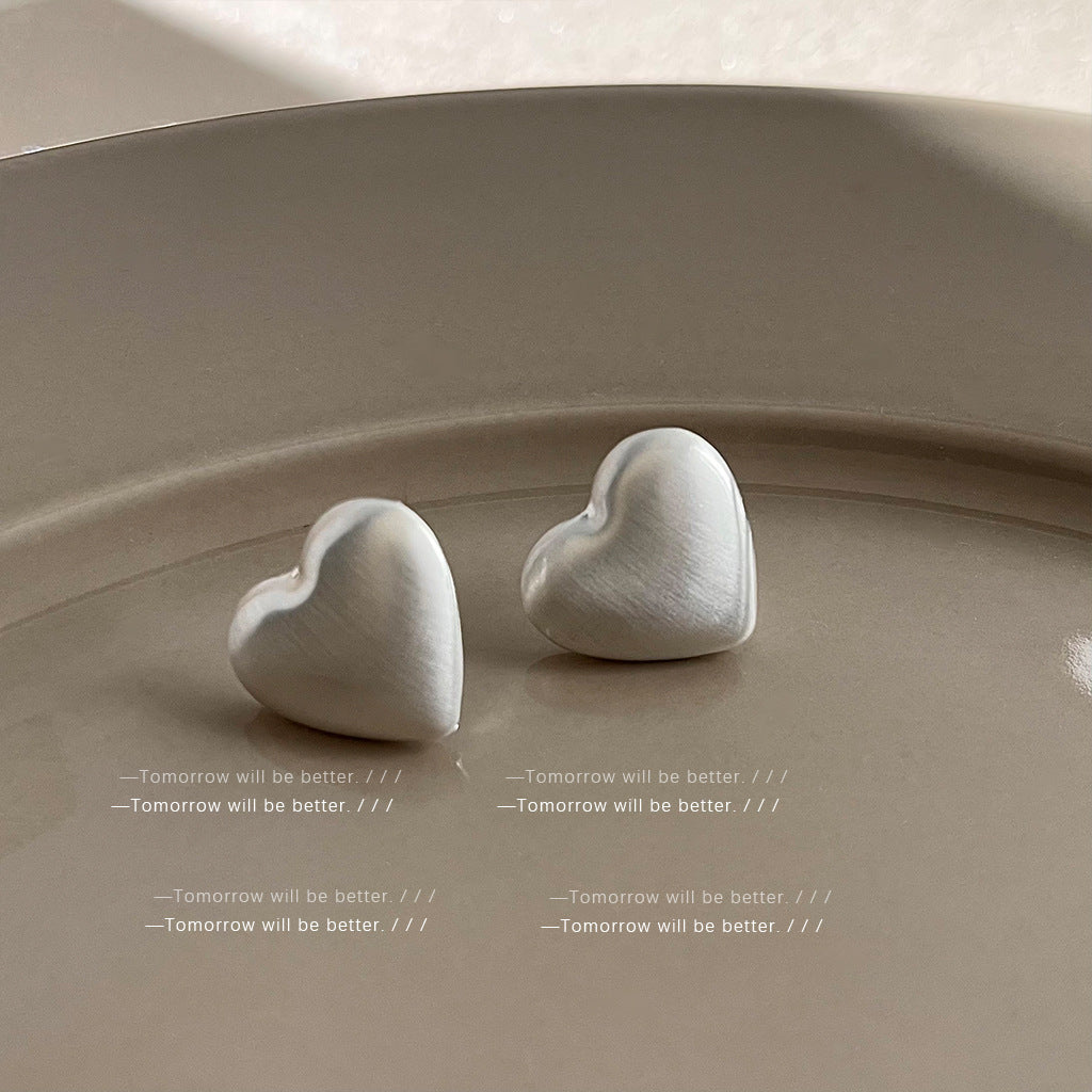 Wholesale Golden brushed frosted geometric earrings