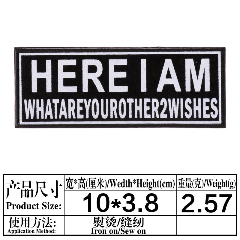 Wholesale Twill Fabric Patches 22 Styles Black White Alphabet Print Decorative Applique For Clothing Bags Hats Towels Resale
