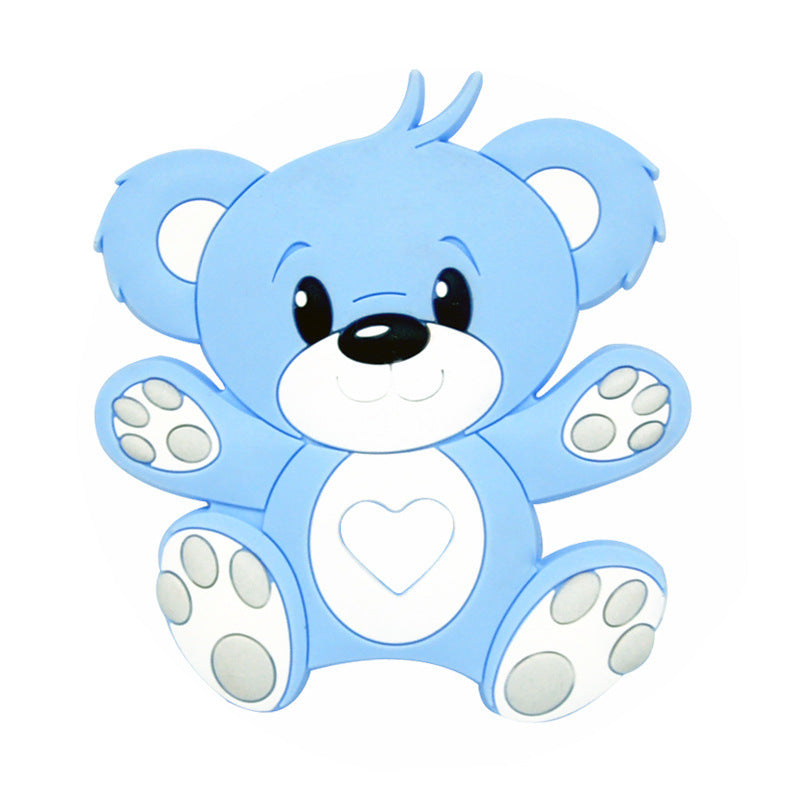 Wholesale 20pcs Bear Silicone Cartoon Unicorn Tooth Stick Beads