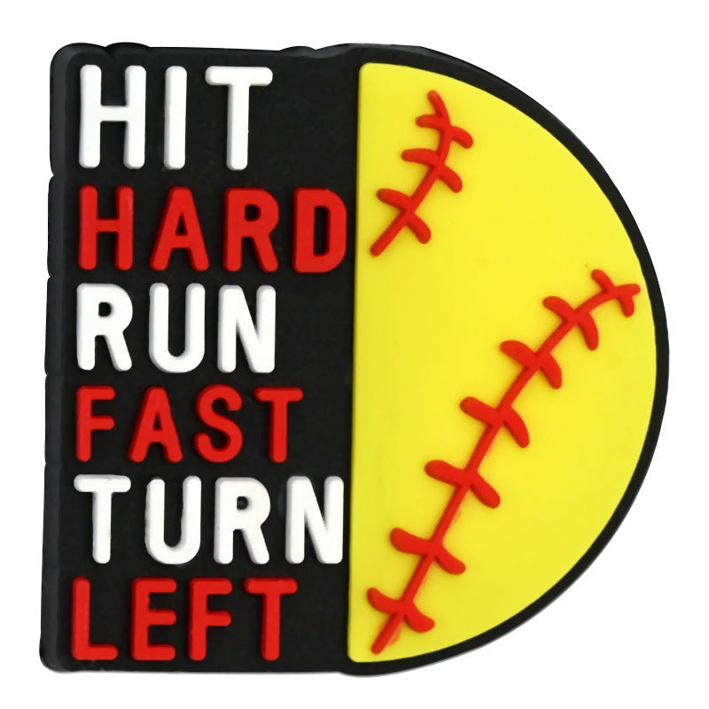 Wholesale Random 100pcs/pack PVC soft rubber perforated beaded accessories for ball sports series   Focal Beads