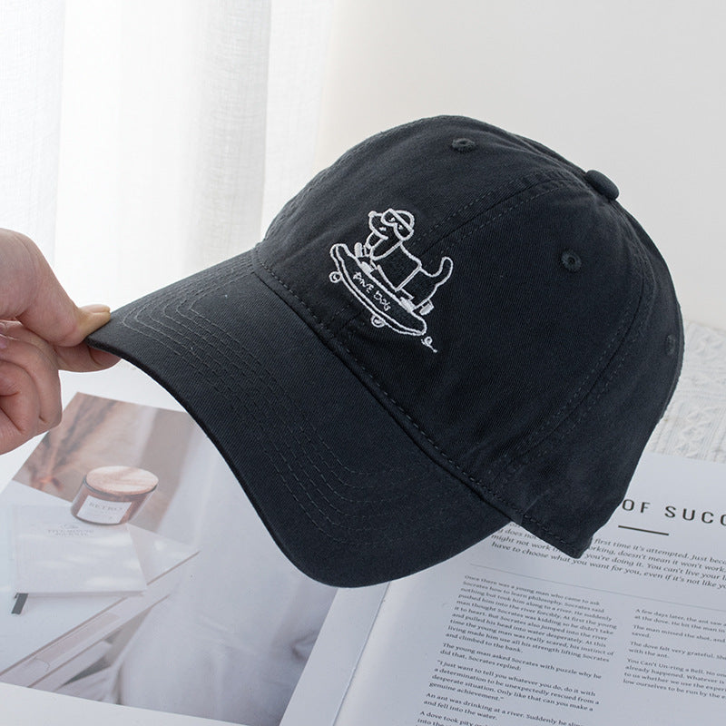 Wholesale Cute Skateboard Puppy Baseball Cap Soft Top Sunshade Hat