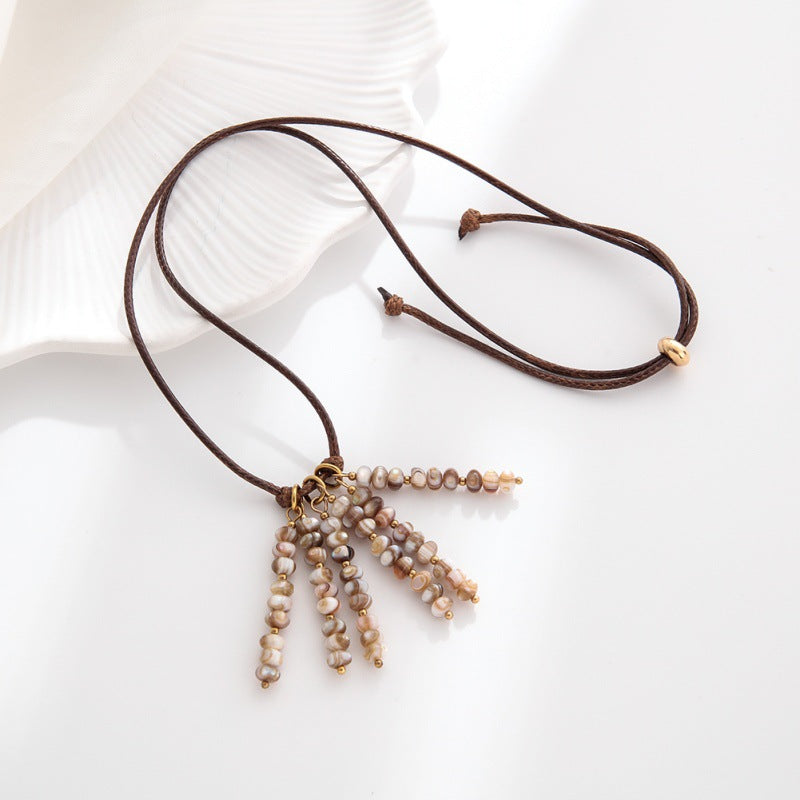 Wholesale Shell Tassel Long Necklace