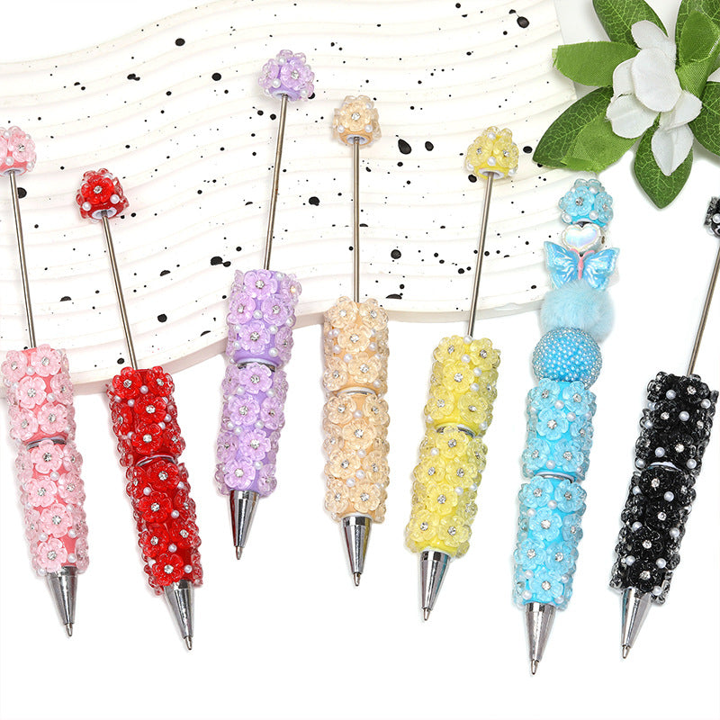 Wholesale  5pcs Colorful Beaded Versatile Clay Bead Pen DIY Beadable