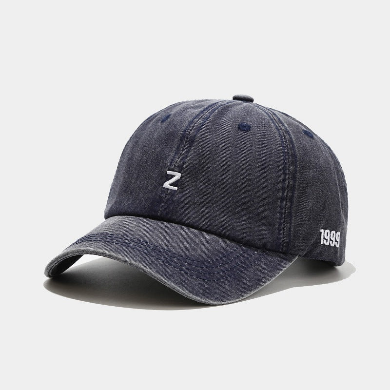 Wholesale Z Letter Embroidered Washed Vintage Baseball Old Big HeadOutdoor Sunshade Cap