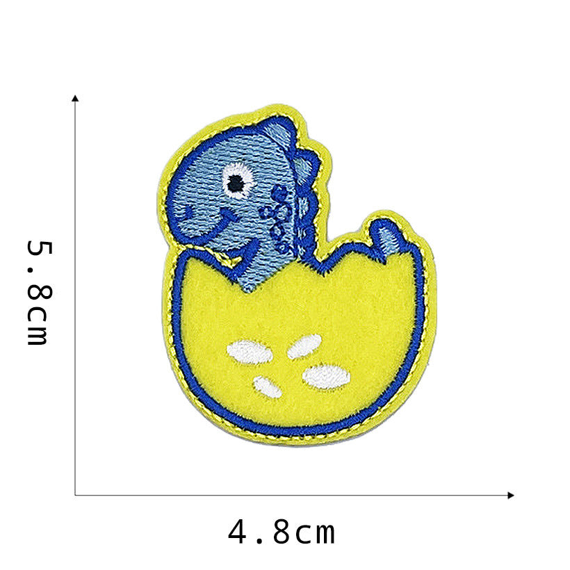 Wholesale Polyester Cartoon Embroidered Patch Iron On Dinosaur Badge For Clothing OLY Exclusive