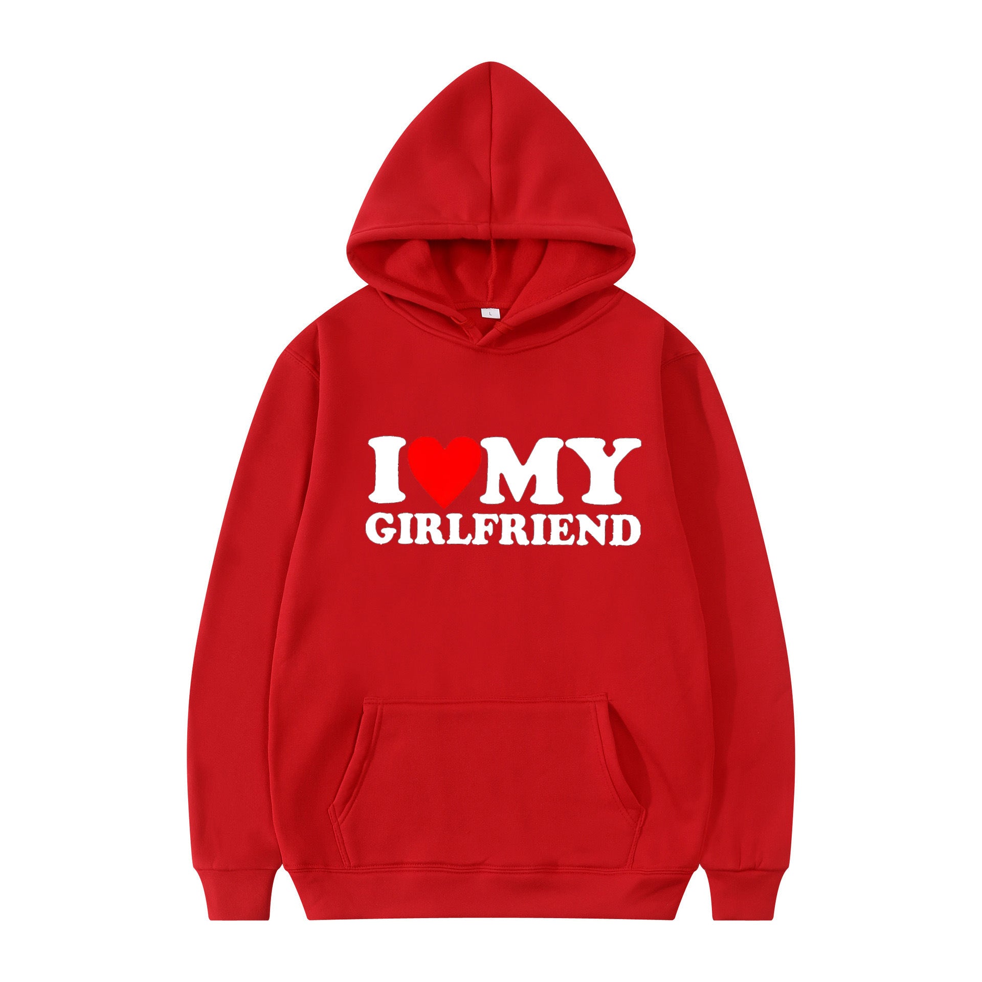 Wholesale Valentine's Day I Love My Boyfriend Girlfriend Print Hoodie