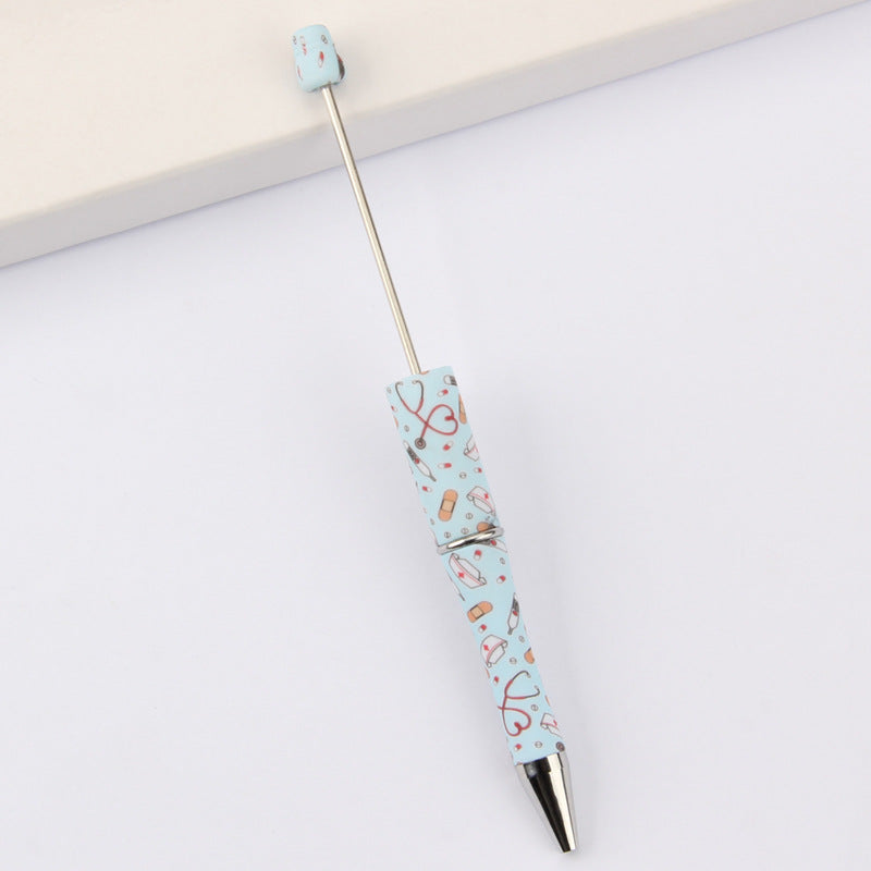 Wholesale Beadable Pens DIY for Beaded Cow Leopard Print Plastic Pen