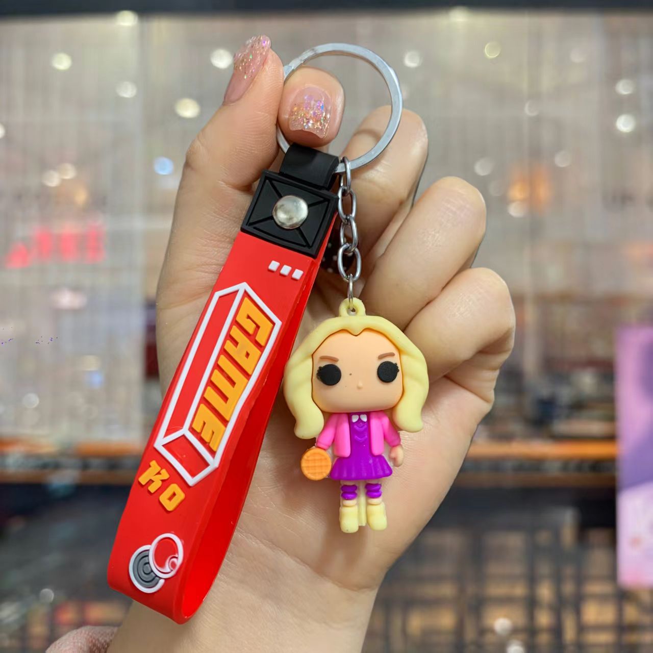 Wholesale Cute Cartoon Flower Character Pvc Soft Glue Keychain