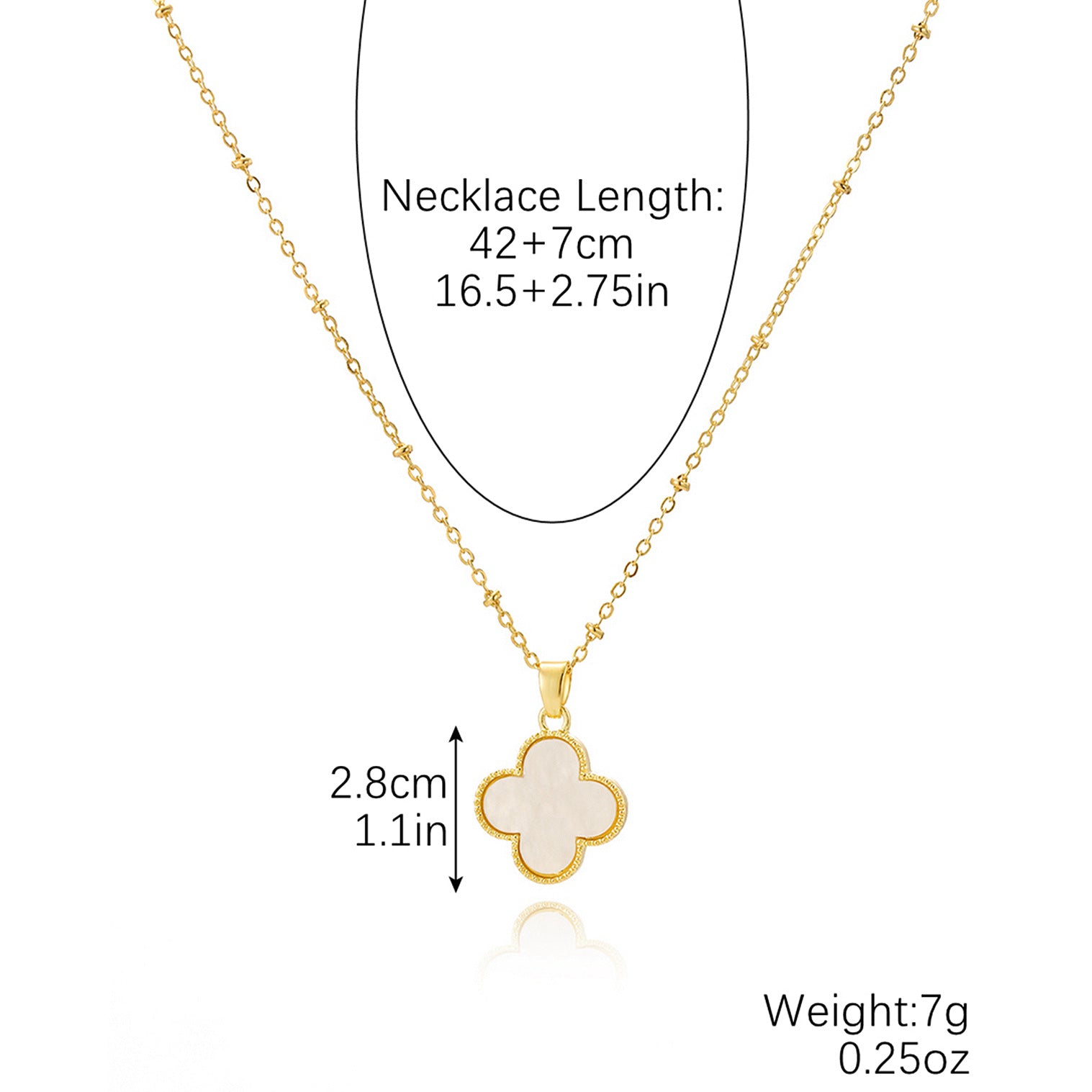 Wholesale  Light Luxury Niche High-end Four-leaf Clover Clavicle Chain