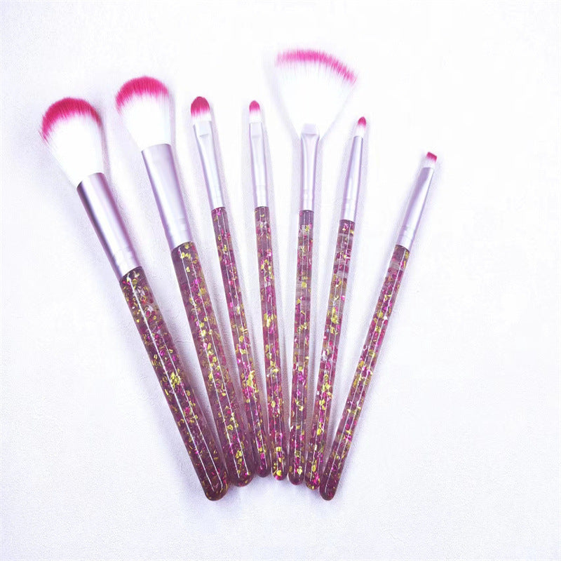 Wholesale of 7 Tributaries of Scallion Powder Bags, Makeup Brush Sets