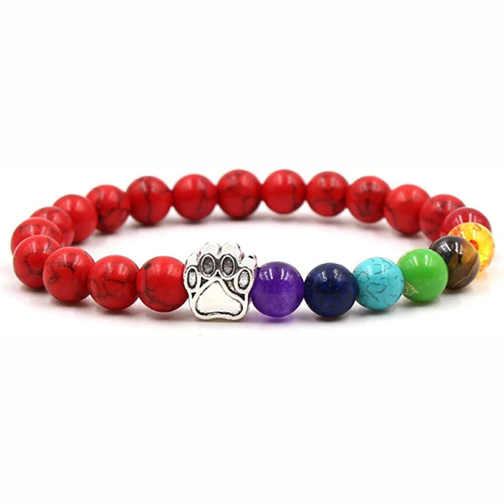 Wholesale Dog Paw Love Heart Small Peach Heart Alloy Bracelet