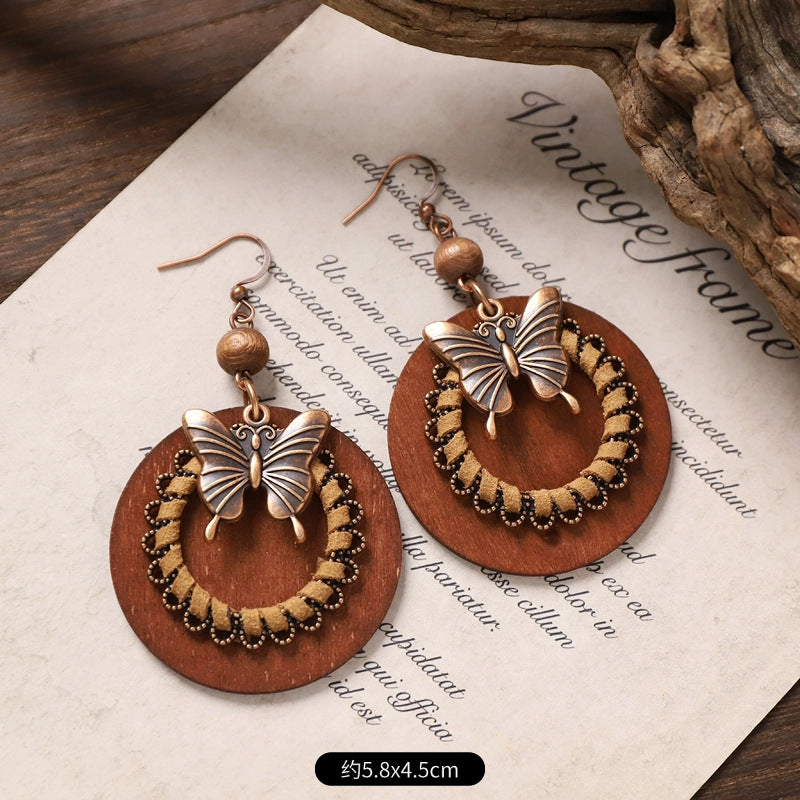 Wholesale Bohemian Feng Shui Drop shaped Long tassel Earrings