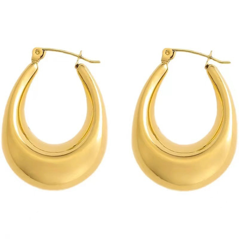 Wholesale Retro Water Drop Polished Earrings