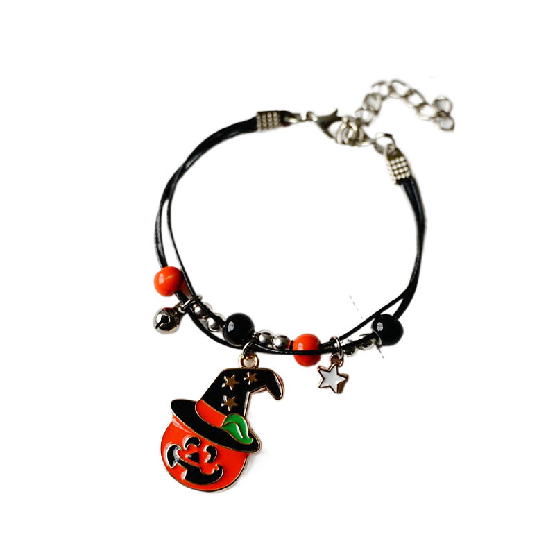 Wholesale Halloween Pumpkin Ghost Festival Orange Bracelet