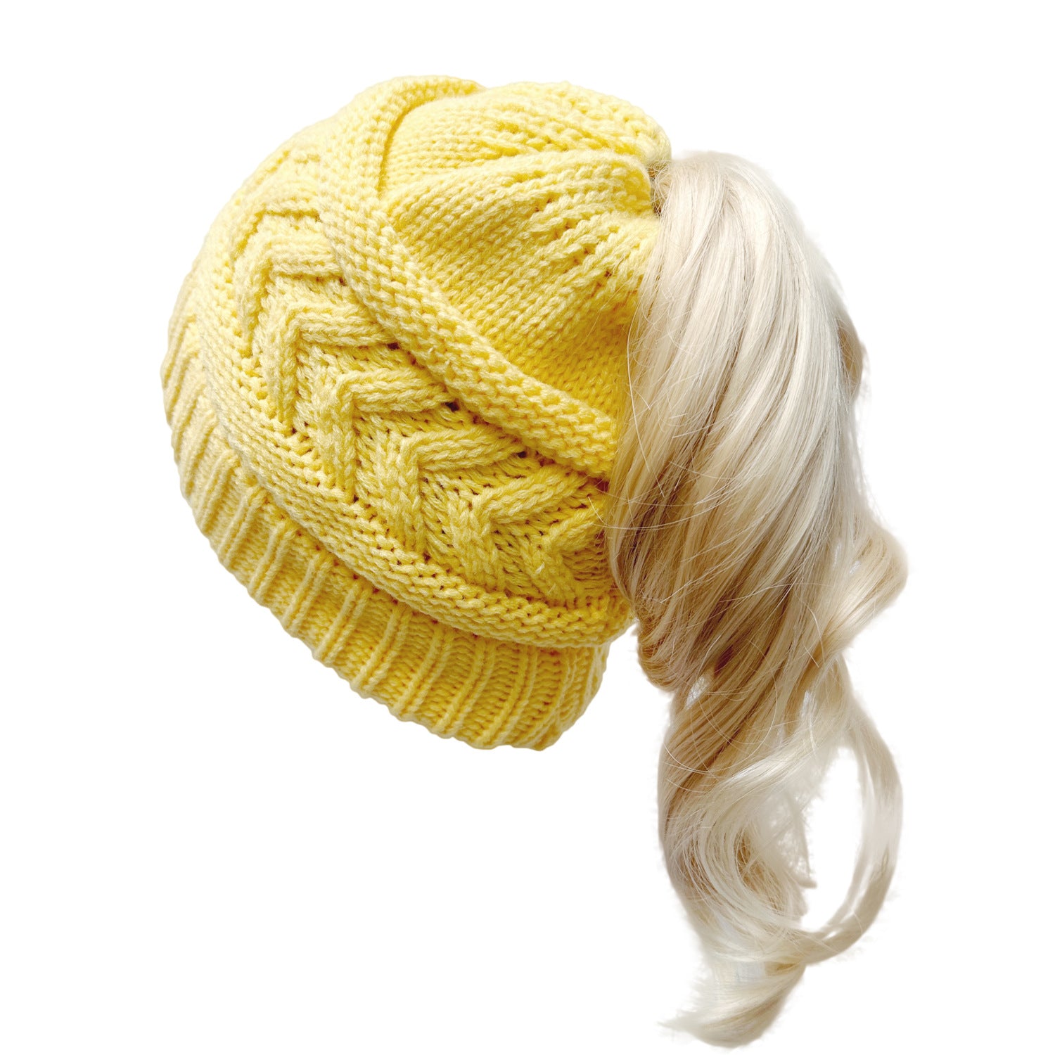 Wholesale Knitted Ponytail Beanie