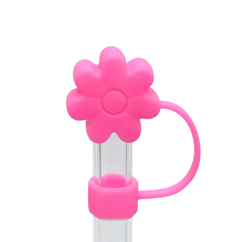 Wholesale  16pcs/pack  Flower dust plug straw hat  Straw Tube Cap