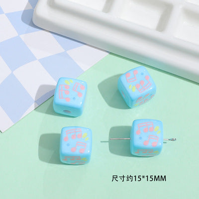 Wholesale 10pcs/pack Cute Square Bowknot String Beads