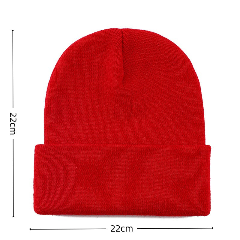 Wholesale Solid color knit hat  basic style beanie
