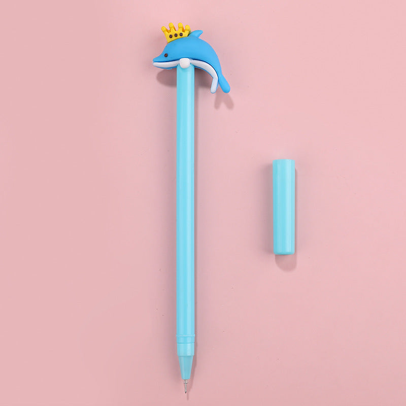 Wholesale Plastic Crown Dolphin Gel Pen