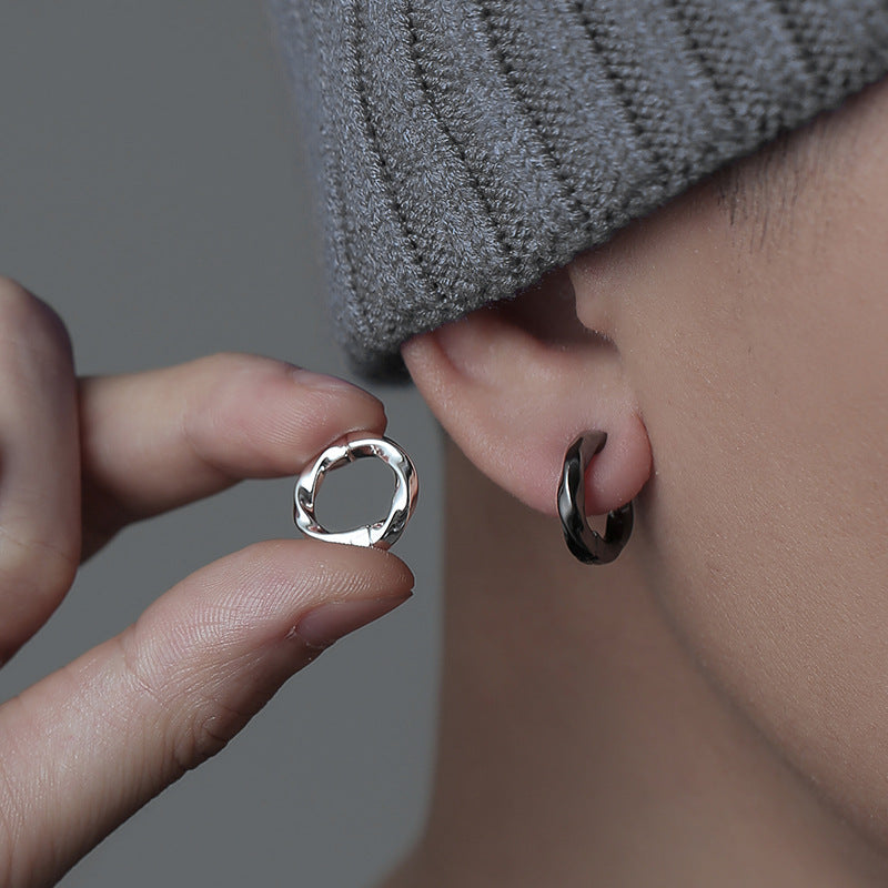 Wholesale Personalized Earrings for Men New High-end Style No Hole Hip-hop Earrings