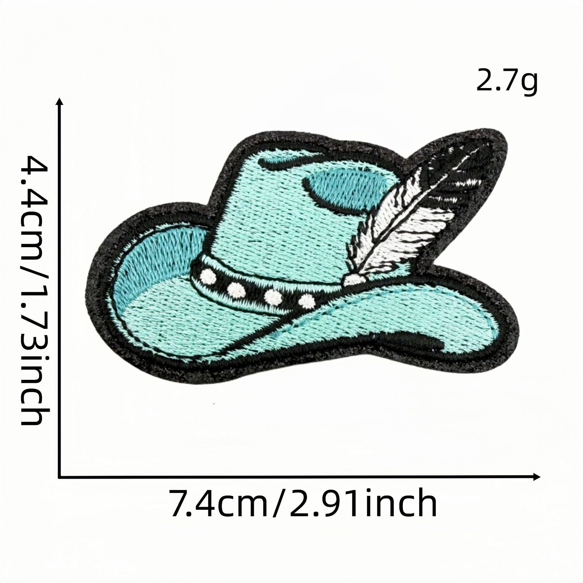 Wholesale Turquoise Western Cowboy Embroidered Iron On Patches Leopard Bow Plaid Heart Designs DIY Decorative Accent For Shoes Hats Everyday Use