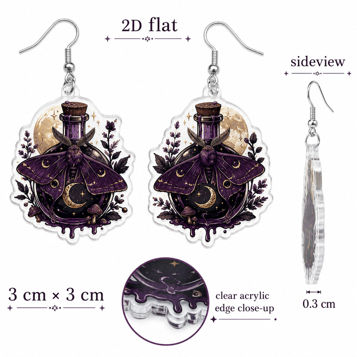 Wholesale 2D Acrylic  Cartoon Dessert Cake Earrings Sweet Cool Style Fashion Jewelry Accessory Gift Boutique Resale