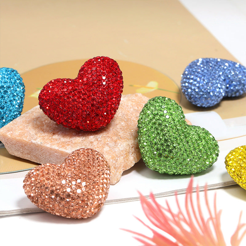 Wholesale 5pcs Heart Bead Can Pass Straight Hole Loose Beads
