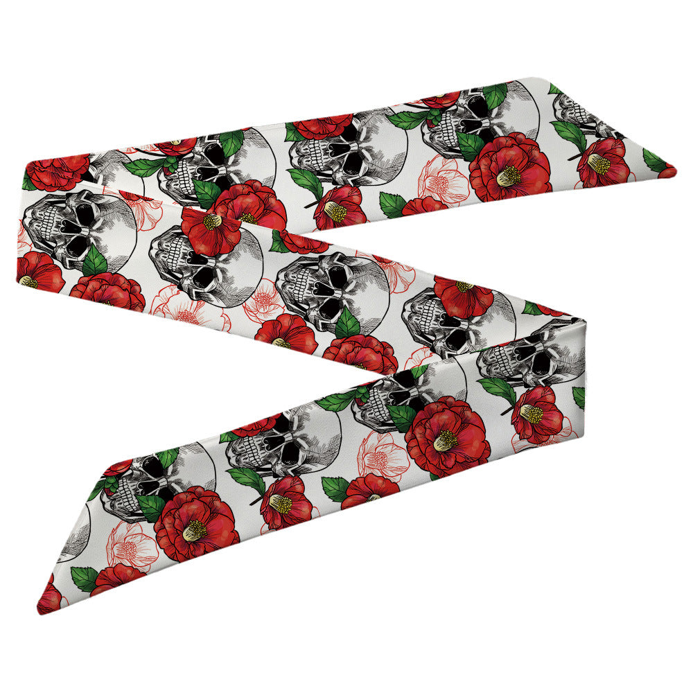 Wholesale Fresh Flower Skull Polyester Hair Bands