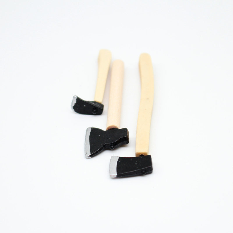 Wholesale Dollhouse Dollhouse gardening tools axe three-piece mini model accessories succulent garden farm tools