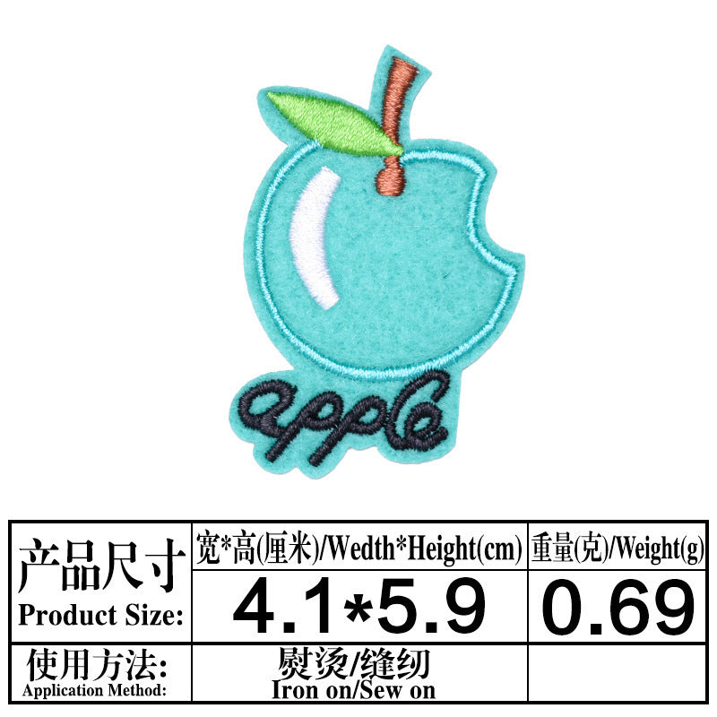 Wholesale Embroidered Fruit Patches 9 Styles Strawberry Cherry Cloth Applique For Clothing Bags Hats DIY Fashion Accessory