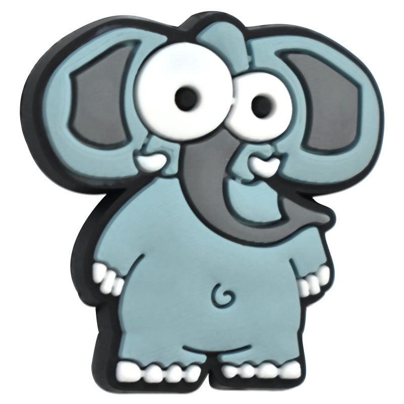 Wholesale  Random  100pcs/pack Cartoon Animal Series PVC Soft Rubber 3D Beads