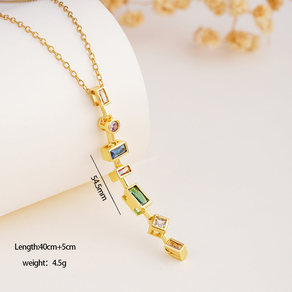 Wholesale Necklace for Women Zircon Tassel Butterfly Pendant Light Luxury Choker