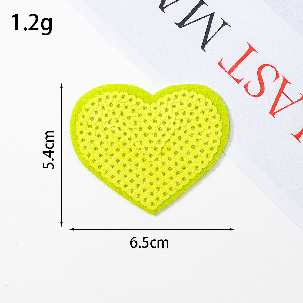 Wholesale Glitter sequined fabric patches,  multi-colored star DIY Patches