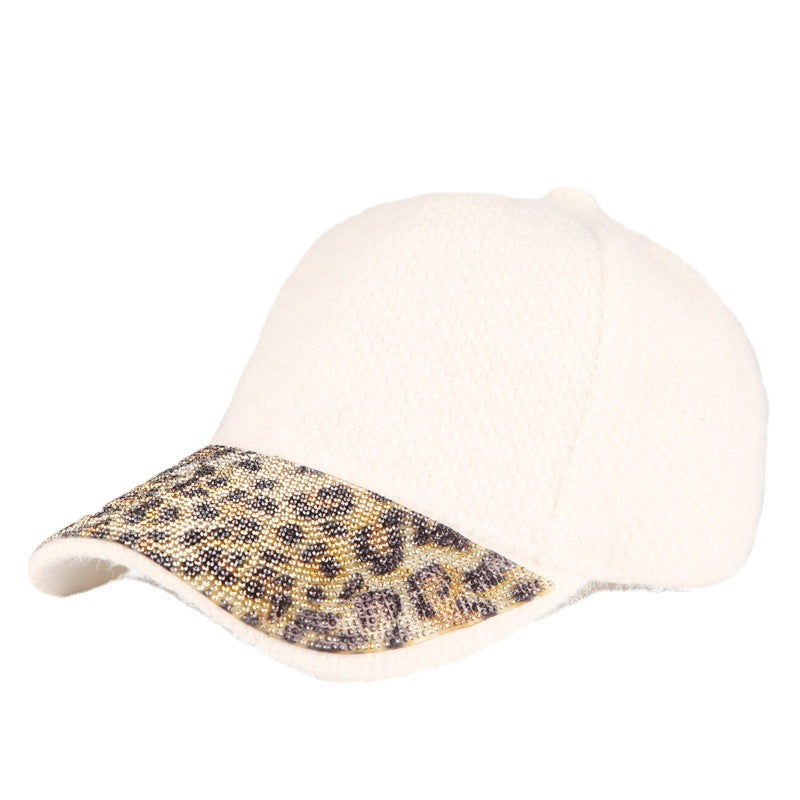 Wholesale Autumn and Winter Diamond Inlaid Mink Down Baseball Caps