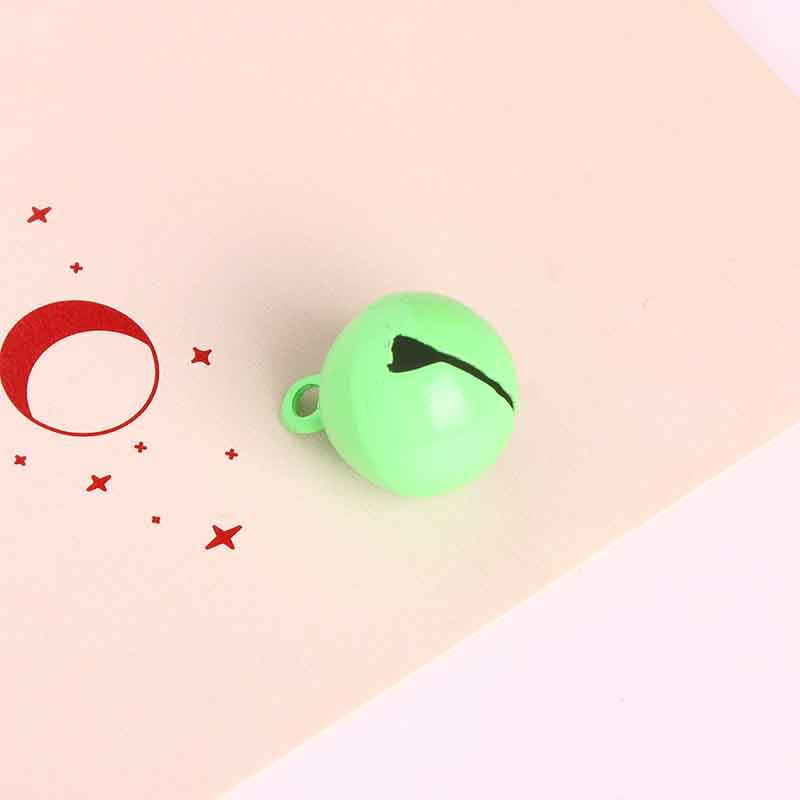 Wholesale DIY 14mm Candy Color Metal Paint Bell Keychain Accessories