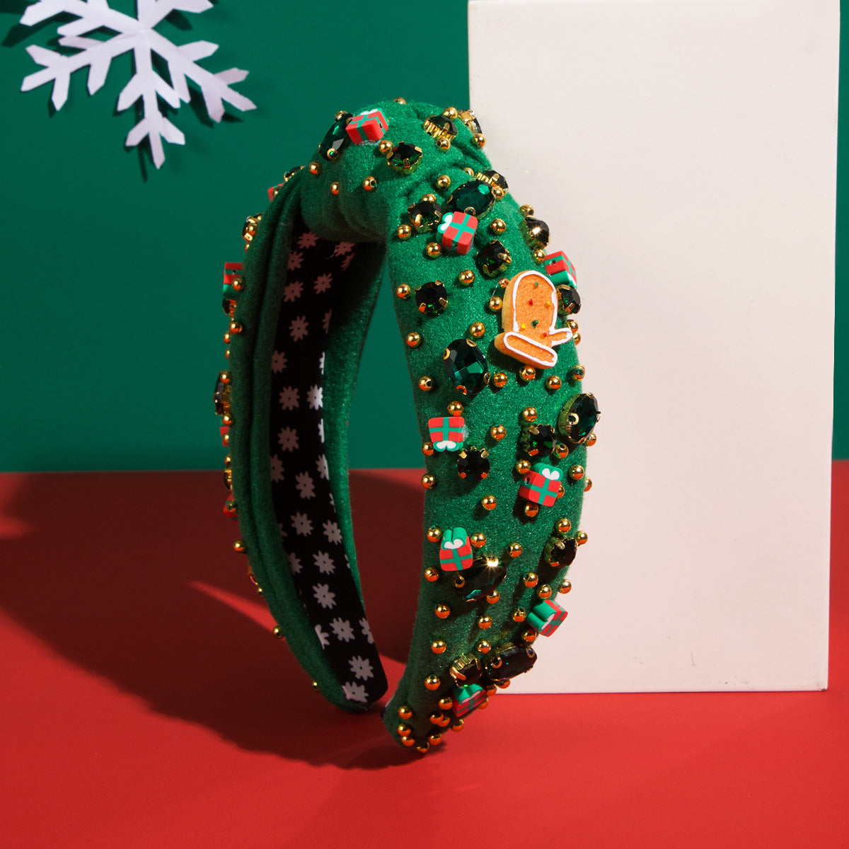 Wholesale Christmas Velvet with Diamonds Headband