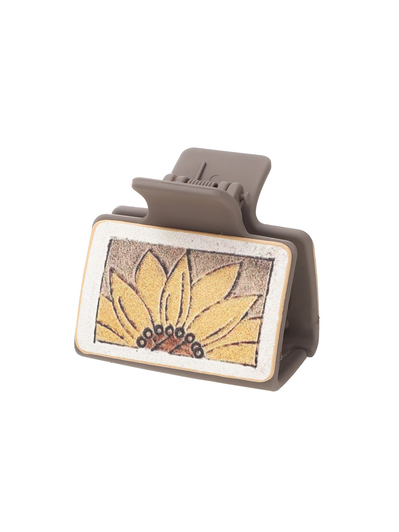 Western-style leather hairpin shark clip