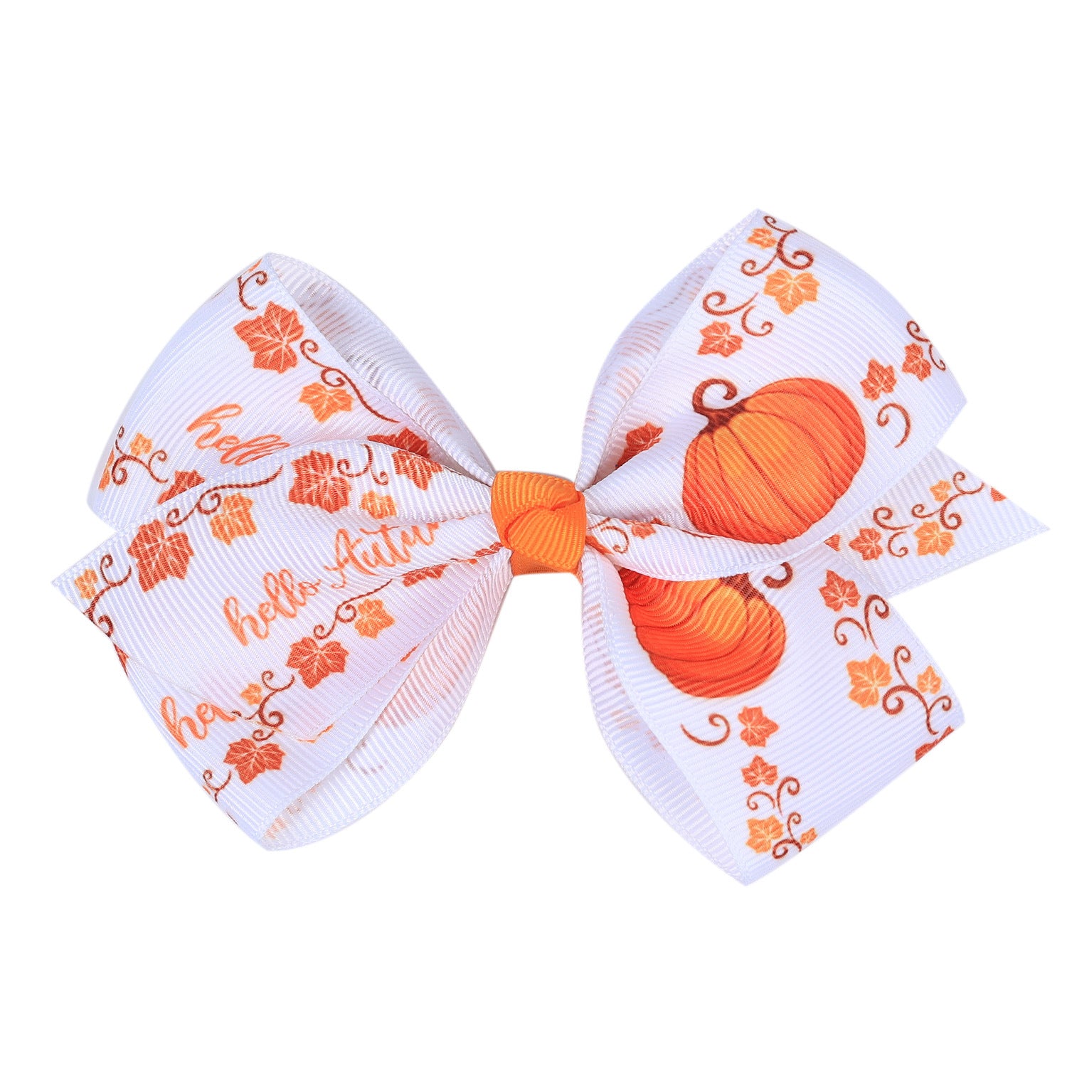 Wholesale Halloween Pumpkin Print Bow Hair Clip