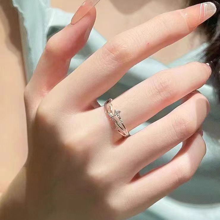 Wholesale Star Four-Pointed Open Ring