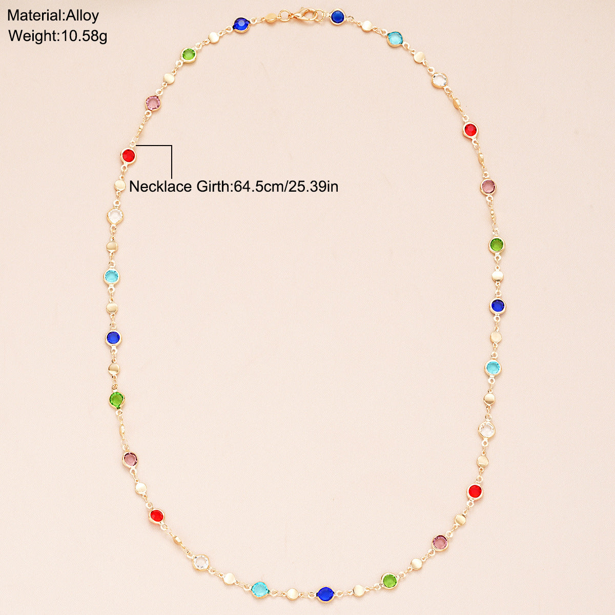 Wholesale Creative colorful rhinestone tassel clavicle necklace