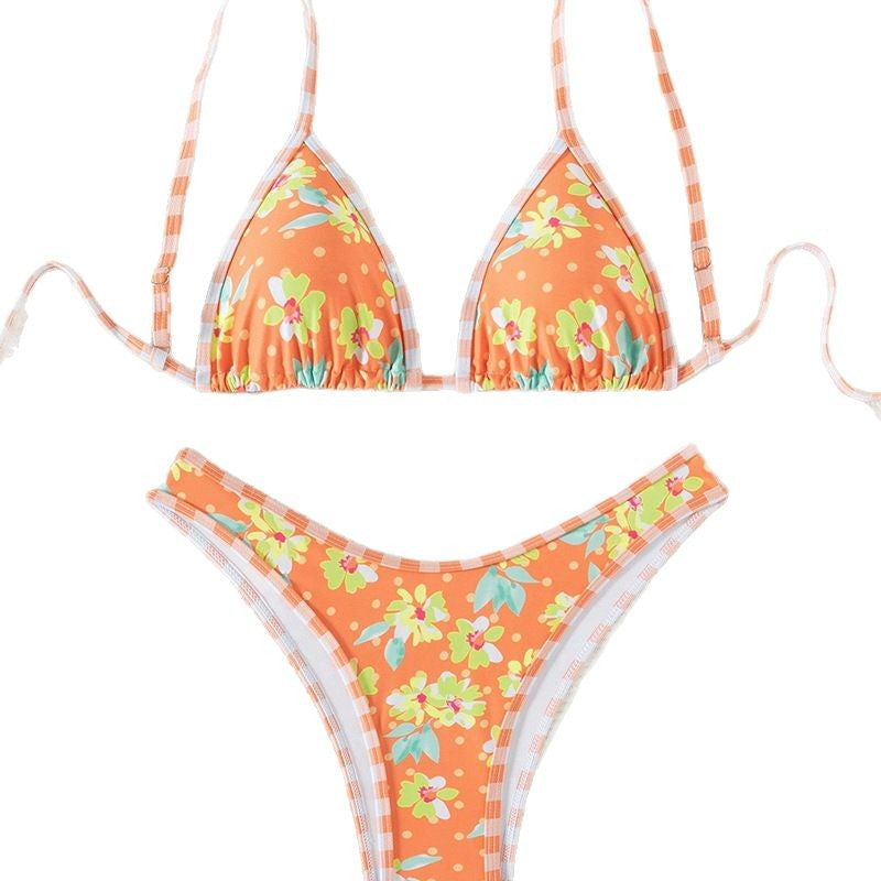 Wholesale Split floral beach holiday swimsuit
