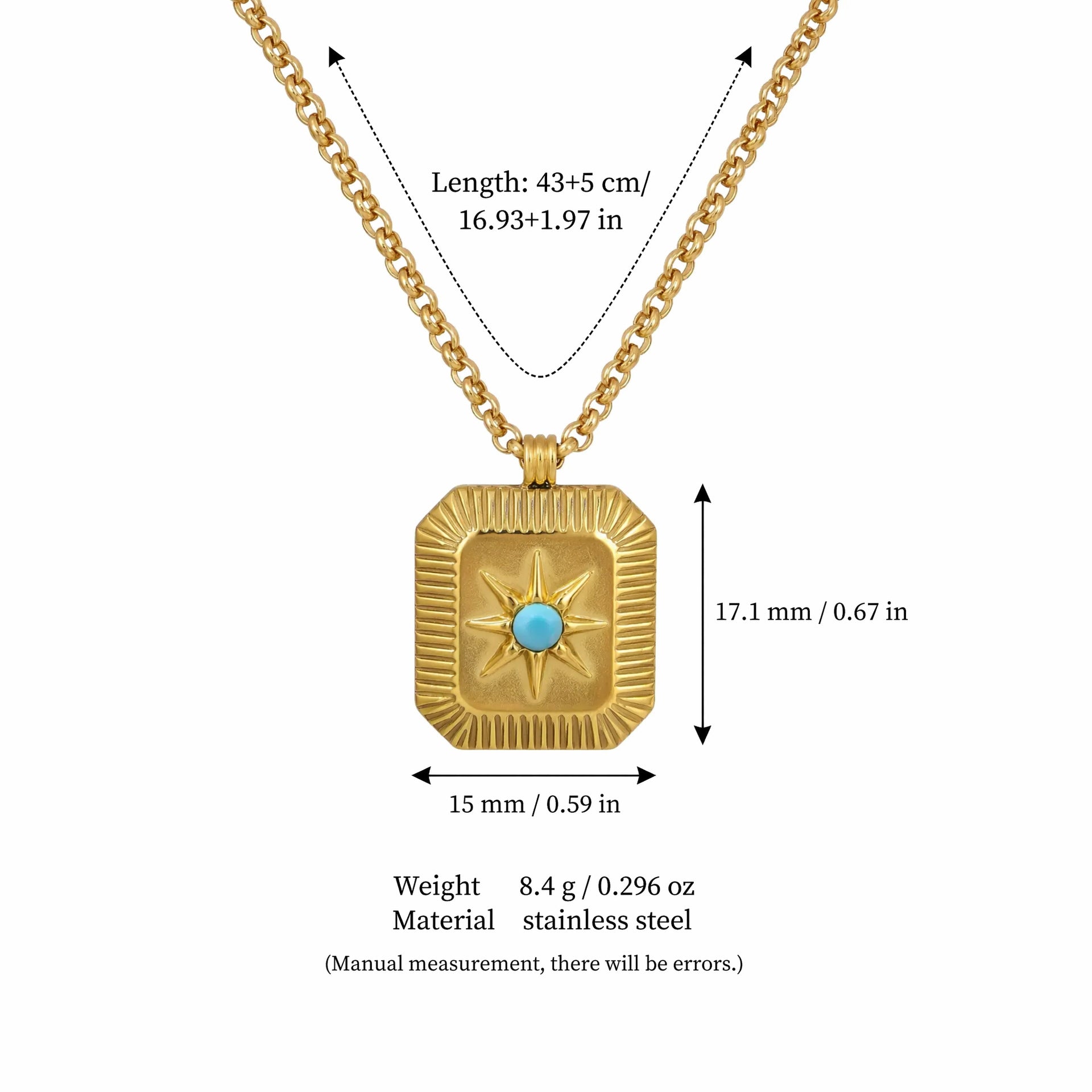 Wholesale 18K Gold Plated Eight Pointed Star Birthstone Pendant Necklace Sun Moon Star Charm Trendy Fashion Jewelry Accessory Boutique Resale Gift