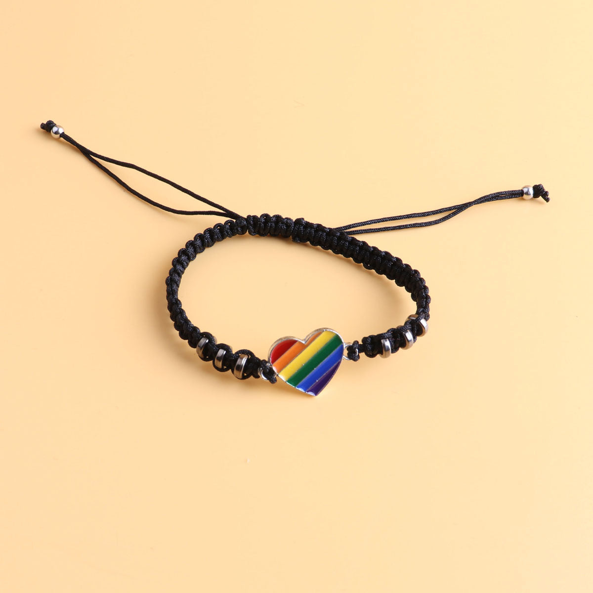 Wholesale Rainbow Hand-woven Friendship Couple Bracelet