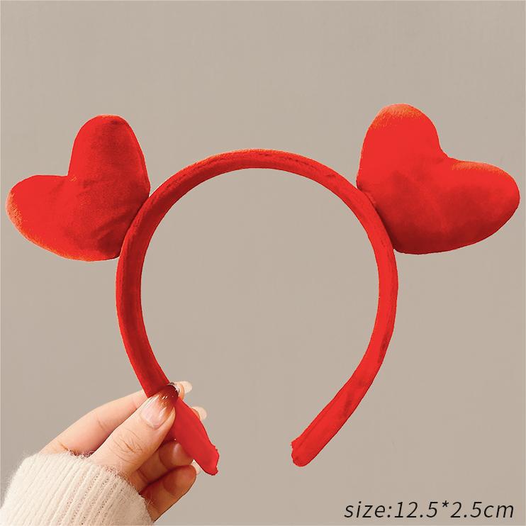 Wholesale Valentine's Day Cute Red Love Bridesmaid Wedding Funny Hair Accessories Women