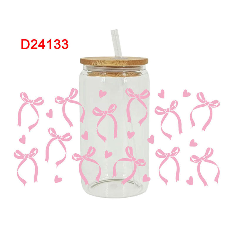 Wholesale Cute little bow 16oz Cup UV DTF Wraps